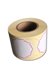 Rozetki pod pieczęć, stempel z czerwonym otokiem